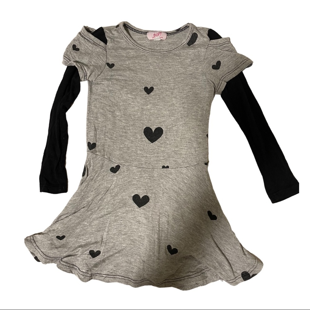 Sofi Long Sleeve Heart Dress 3T